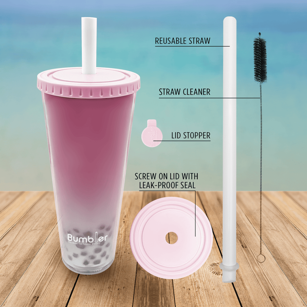 Double Bubble - White and Pink Bumbler - Bundle - Gift – Bumbler - The ...