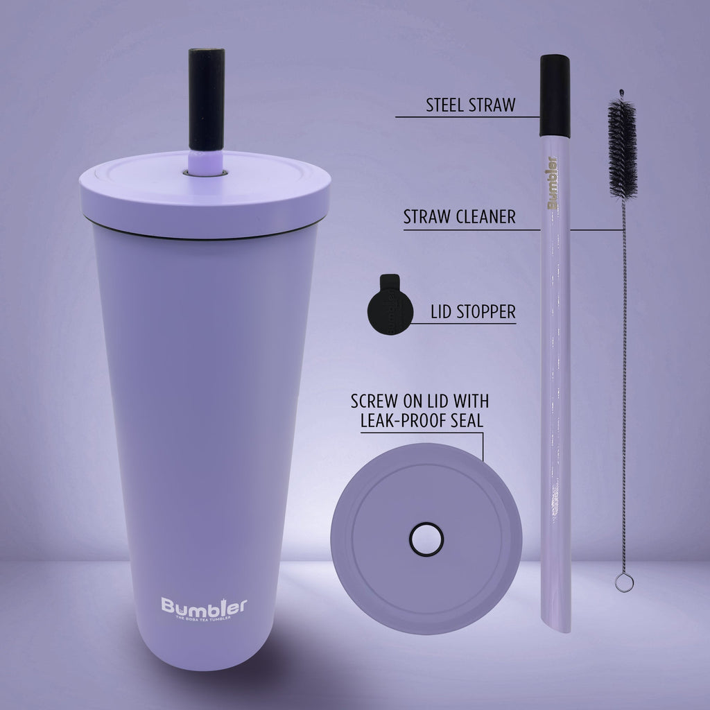 Lavender Stainless Steel Bumbler - The Boba Tea Tumbler